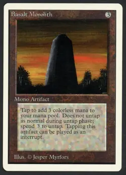 ***Unlimited Basalt Monolith*** MTG Unlimited Magic Kid Icarus - Image 1