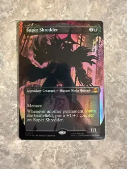 Super Shredder (Borderless) - Foil #217 - TMNT MTG - NM - Image 1