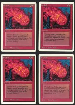 ***4x Unlimited Fireball*** MTG Unlimited Magic Kid Icarus - Image 1