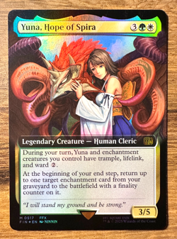 Magic MTG Final Fantasy Yuna, Hope of Spira #517 *FOIL* Mythic Extended Art - Image 1