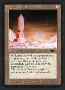 ***Obelisk of Undoing*** MTG Antiquities Magic Kid Icarus - Image 1