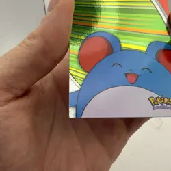 Marill HV15 Silver Foil Holo Pokemon Topps Heroes & Villains Blue Logo LP - Image 4