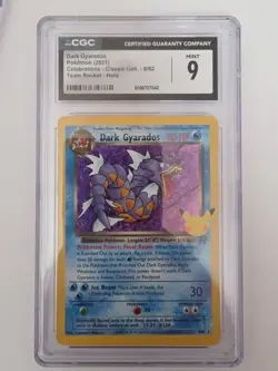 Pokemon TCG Dark Gyarados Celebrations: Classic Collection 8/82 Holo Rare CGC 9 - Image 1