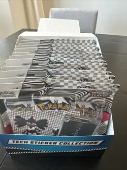 12x Pokemon Scarlet And Violet White Flare Tech Sticker Collection - Image 1