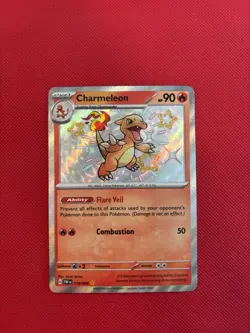 Pokemon TCG Charmeleon 110/091 Paldean Fates Shiny Holo Rare NM Condition - Image 1