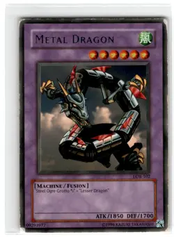 Yu-Gi-Oh! Metal Dragon Rare LOB-102 Heavily Played Unlimited - Image 1