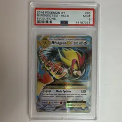 Pokemon M Pidgeot EX Ultra Rare Holo PSA 9 65/108 Evolutions 2016 - Image 1