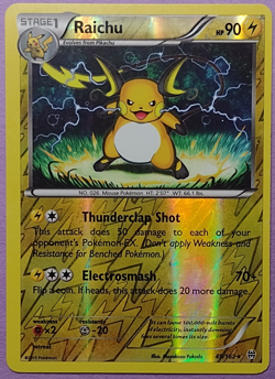 Raichu 2015 Pokemon Tcg #49/162 Reverse Holo Breakthrough - Image 1