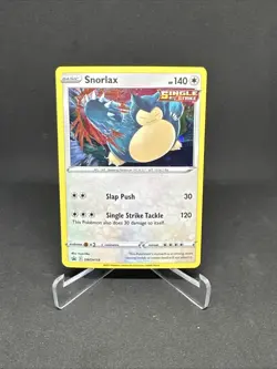 Pokemon TCG Snorlax SWSH119 Sword & Shield Black Star Promo NM Cosmos Holo SWIRL - Image 1