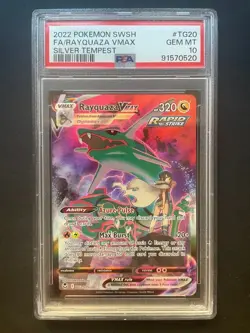 Pokemon Card Rayquaza VMAX TG20/TG30 Silver Tempest Trainer Gallery - PSA 10 - Image 1