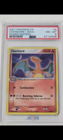 Pokemon TCG Charizard EX Power Keepers Holo Card 6/108 Rare PSA 8!! - Image 1