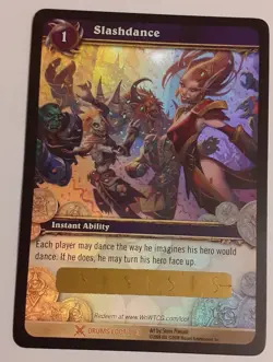 Wow TCG Loot Foil Rare Embossed Slashdance 1/3 NM World Of Warcraft - Image 1