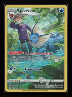 Vaporeon TG02/TG30 Holo Brilliant Stars Trainer Gallery Pokemon NM - Image 1