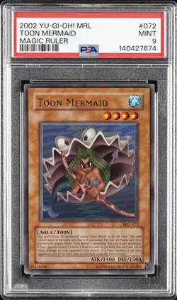 2002 YU-GI-OH! MRL-MAGIC RULER #072 TOON MERMAID PSA 9 - Image 1