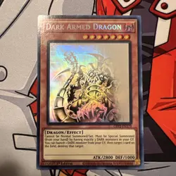 Konami YuGiOh GFtP 2nd Haunting Dark Armed Dragon (Ghost Rare) 1st Edition - Image 1