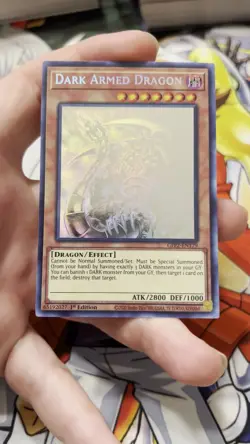 Konami YuGiOh GFtP 2nd Haunting Dark Armed Dragon (Ghost Rare) 1st Edition - Image 2