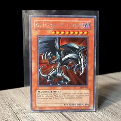 Red-Eyes Black Metal Dragon FMR-001 Secret Rare MP Holo Scratch Yu-Gi-Oh TGC - Image 1