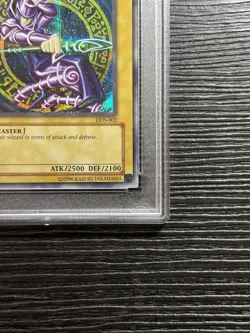 YuGiOh! Dark Magician DDS-002 Prismatic Secret Rare Dark Duel Stories PSA 9 Mint - Image 3