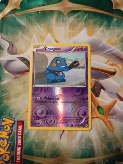 Croagunk (65) - Boundaries Crossed (BCR) Reverse Holo Pokemon Card Near Mint - Image 1