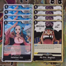 4 x Nefeltari Vivi OP05-086 & My Era...Begins OP09-096 R One Piece Mint Playsets - Image 1