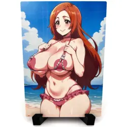 Bleach Orihime Inoue Sexy Bikini Anime Waifu Girl Lewd Goddess Story Art Card - Image 1