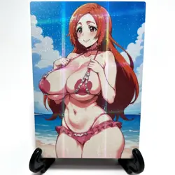Bleach Orihime Inoue Sexy Bikini Anime Waifu Girl Lewd Goddess Story Art Card - Image 2