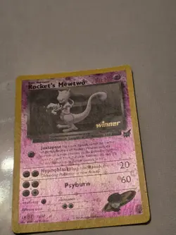 Rocket's Mewtwo (Winner) Best of Game Promo Reverse Holo Pokemon Card #8 NM - Image 1