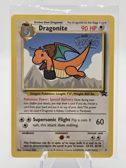 Pokemon Dragonite # 5 WB Movie Stamp Wizards WOTC Black Star Promo Card - Image 1
