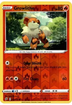 Growlithe 027/192 - Rebel Clash Reverse Holo Pokemon Card - Image 3