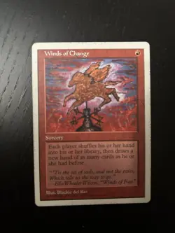 MTG Winds of Change 5th Edition Magic: The Gathering Card Played Condition - Image 1