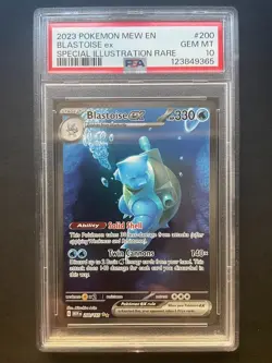 Pokemon Card Blastoise EX 200/165 Scarlet & Violet 151 - PSA 10 Gem Mint - Image 1