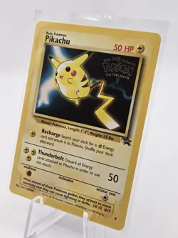1999 Pokemon Pikachu Black Star Promo Card #4 WB Movie Promo, WOTC - Image 3