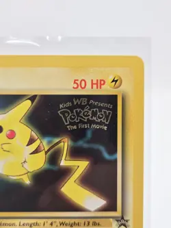 1999 Pokemon Pikachu Black Star Promo Card #4 WB Movie Promo, WOTC - Image 4