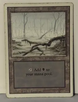 Swamp (A) Fourth Edition MTG Magic The Gathering MP Mod Play Fast Shipping - Image 1