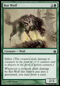 Rot Wolf -Foil Light Play MTG Mirrodin Besieged - Image 1