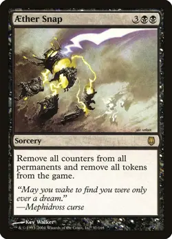 Aether Snap 1x FOIL DST MTG Darksteel Rare MINT AEther black - Image 1
