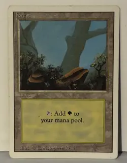 Forest (A) Fourth Edition MTG Magic The Gathering LP Light Play Fast Shipping - Image 1