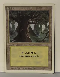 Forest (C) Fourth Edition MTG Magic The Gathering LP Light Play Fast Shipping - Image 1