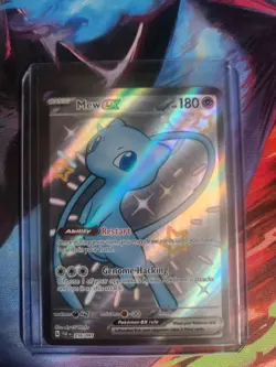 Mew ex - 216/091 - Pokemon Paldean Fates Shiny Full Art Ultra Rare Card NM - Image 1