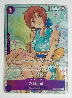 One Piece TCG O-Nami Illustration Box Vol.1 OP05-062 English Foil Card - Image 1