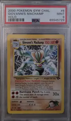 Pokemon TCG Holo Rare Card Giovanni's Machamp 6/132 Gym Challenge PSA9! - Image 1