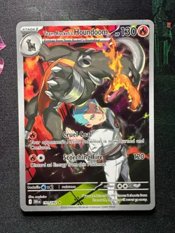 Pokemon TCG Team Rockets Houndoom Illustration Rare Card 191/182 Destined Rivals - Image 1