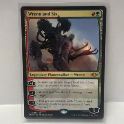 Wrenn and Six Modern Horizons MH1 217 MTG Regular Mythic Planeswalker - Image 1