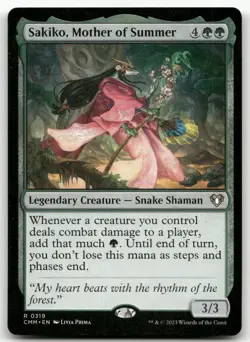 Sakiko, Mother of Summer #319 (NM) Commander Masters CMM Magic MTG - Image 1