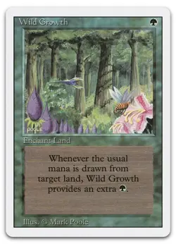 Wild Growth (NM) Revised Edition 3ED Magic MTG - Image 1