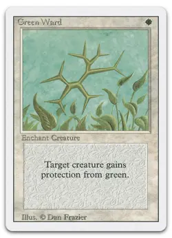 Green Ward (NM) Revised Edition 3ED Magic MTG - Image 1