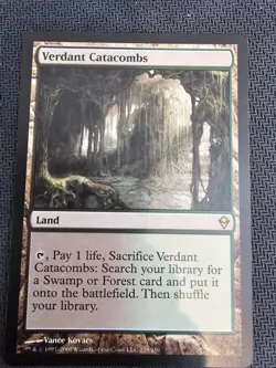 MTG Zendikar Arid Mesa, Verdant Catacombs, Misty Rainforest Regular Rare - Image 3