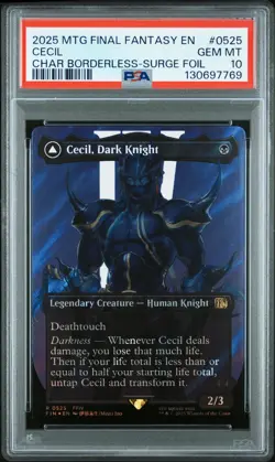 2025 MTG FINAL FANTASY #0525 CECIL, DARK KNIGHT/CECIL, REDEEMED PALADIN PSA 10 - Image 1