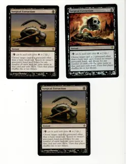 Surgical Extraction X 3. New Phyrexia. Foil Promo & Regular. NM. MTG. - Image 1