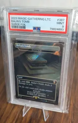 Balin's Tomb Surge Foil PSA 9 Graded Lord of the Rings MTG - Image 1